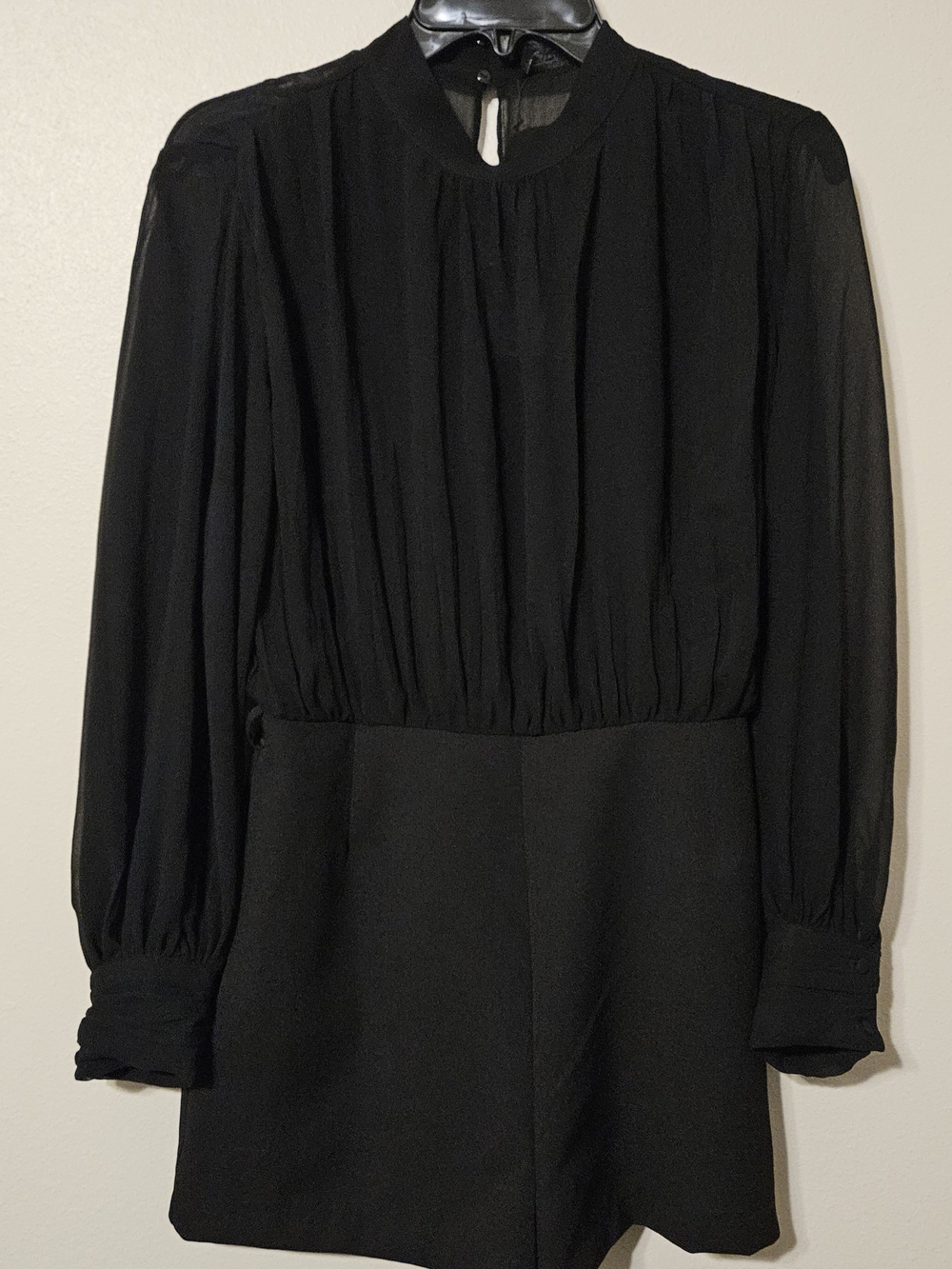 Zara Black Long Sleeve Jumpsuit, Size XS, New with tags.
